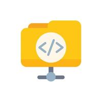 Network folder sharing code programming symbol icon vector