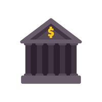 Bank building facade showing financial institution with columns vector