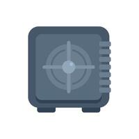 Grey metal safe for storing valuables with combination lock storing important items vector