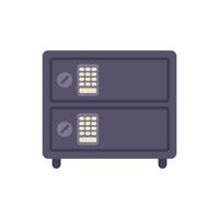 Large digital safe protecting valuables with security code vector