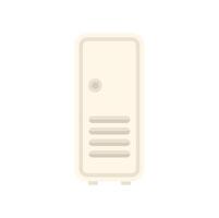 Big cpu tower standing on white background vector