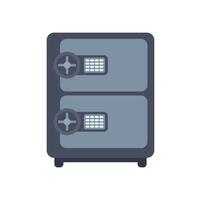 Big safe with combination lock keeping money and documents secure vector
