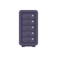 Server tower storing big data for cloud computing vector