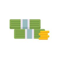 Stack of banknotes and coins representing savings or wealth accumulation vector