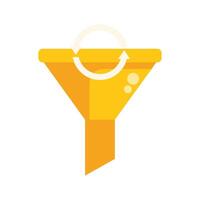 Sales funnel showing continuous cycle of attracting customers and generating leads vector