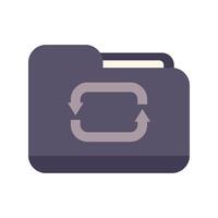 Data recovery folder file showing lost information retrieval vector