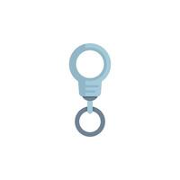 Small metal carabiner link locking using spring system vector