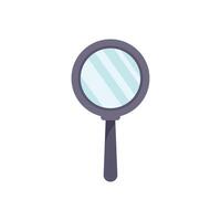Magnifying glass showing empty reflection on white background vector