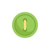 Green button showing sewing concept on white background vector
