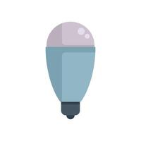 Modern led light bulb shining brightly in flat design style vector