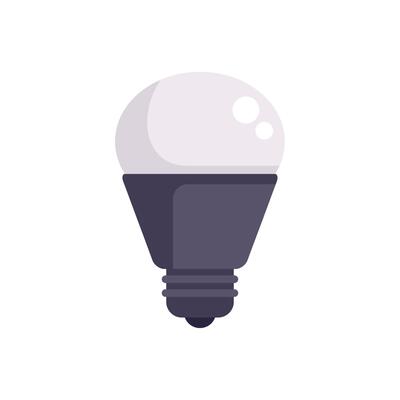 Modern led light bulb shining brightly in vector illustration