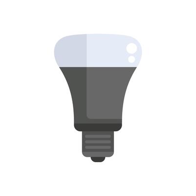 Modern led light bulb shining with bright light