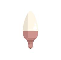 Modern led light bulb shining brightly with warm light vector