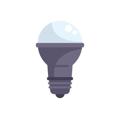 Modern led light bulb shining brightly illustration