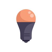Modern led light bulb shining brightly in simple style vector