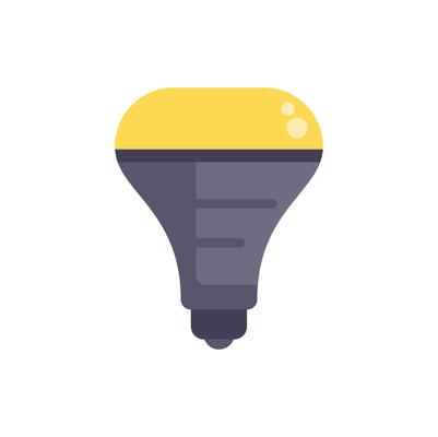 Modern led light bulb shining brightly illustration