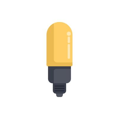 Yellow lightbulb providing light in the darkness