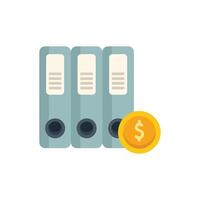 Office folders representing business expenses and accounting vector