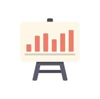 Whiteboard showing growing bar chart for business presentation vector