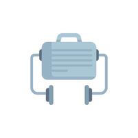 Audio guide device for museum exhibit listening using headphones icon vector