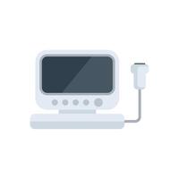 Ultrasound machine displaying image for medical diagnosis vector