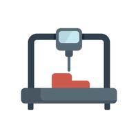 3d printer creating an object layer by layer vector