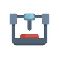 3d printer creating an object from plastic filament vector