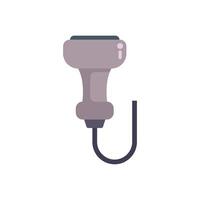 Medical ultrasound probe transducer performing sonography scan procedure vector