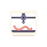 3d printer creating wavy shape in modern laboratory vector