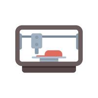 3d bio printing machine creating cultured meat product vector