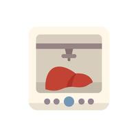 Bioengineering creating liver on 3d printer in medical laboratory vector