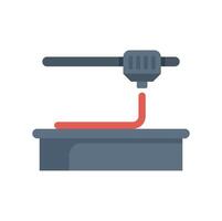 3d printer printing filament in layers creating an object vector