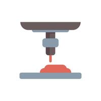 3d printer creating an object from resin material vector