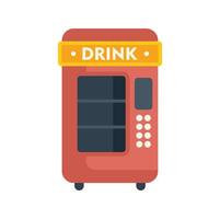 Red drink vending machine offering refreshments vector