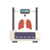 3d printer creating lungs for transplantation in medical research vector
