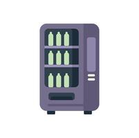 Vending machine dispensing refreshing cold beverages in bottles vector