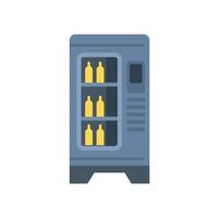 Vending machine offering refreshing drinks in flat design vector