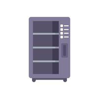 Empty vending machine offering snacks and drinks vector