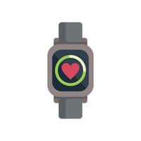 Smartwatch showing heart rate monitor interface icon vector