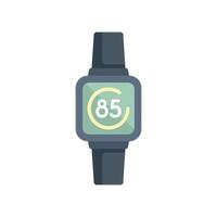 Smartwatch is displaying a progress icon at 85 percent vector