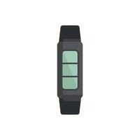Black smart watch showing battery status icon vector