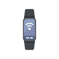 Modern smart watch displaying wifi icon on screen vector