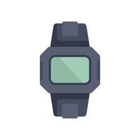 Modern smartwatch displaying current time on wrist with strap vector