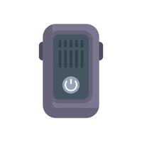 Portable radio transmitter icon showing wireless communication vector