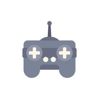 Grey remote control with antenna transmitting signals vector