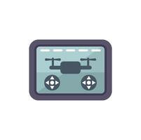 Drone remote control showing interface for piloting vector
