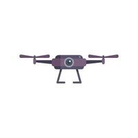 Modern camera drone hovering in air taking pictures vector