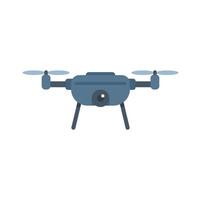 Modern quadcopter drone hovering with camera ready for flight vector