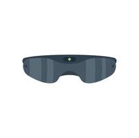 Vr glasses showing augmented reality interface vector