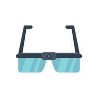 Smart glasses showing augmented reality technology vector